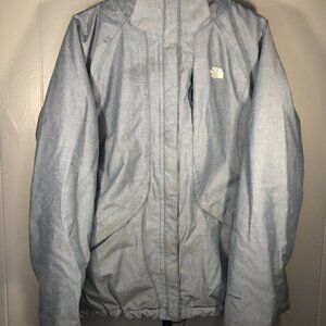 The North Face Jacket Womens XL Fleece sherpa Blue Dryvent Inlux Parka Rain Coat